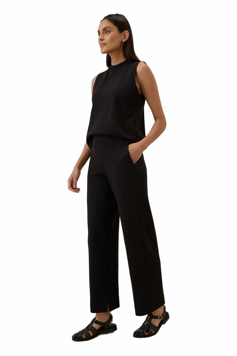Organic Cotton Airplane Wide Leg Pant - 26" Inseam, Alternate, color, Black