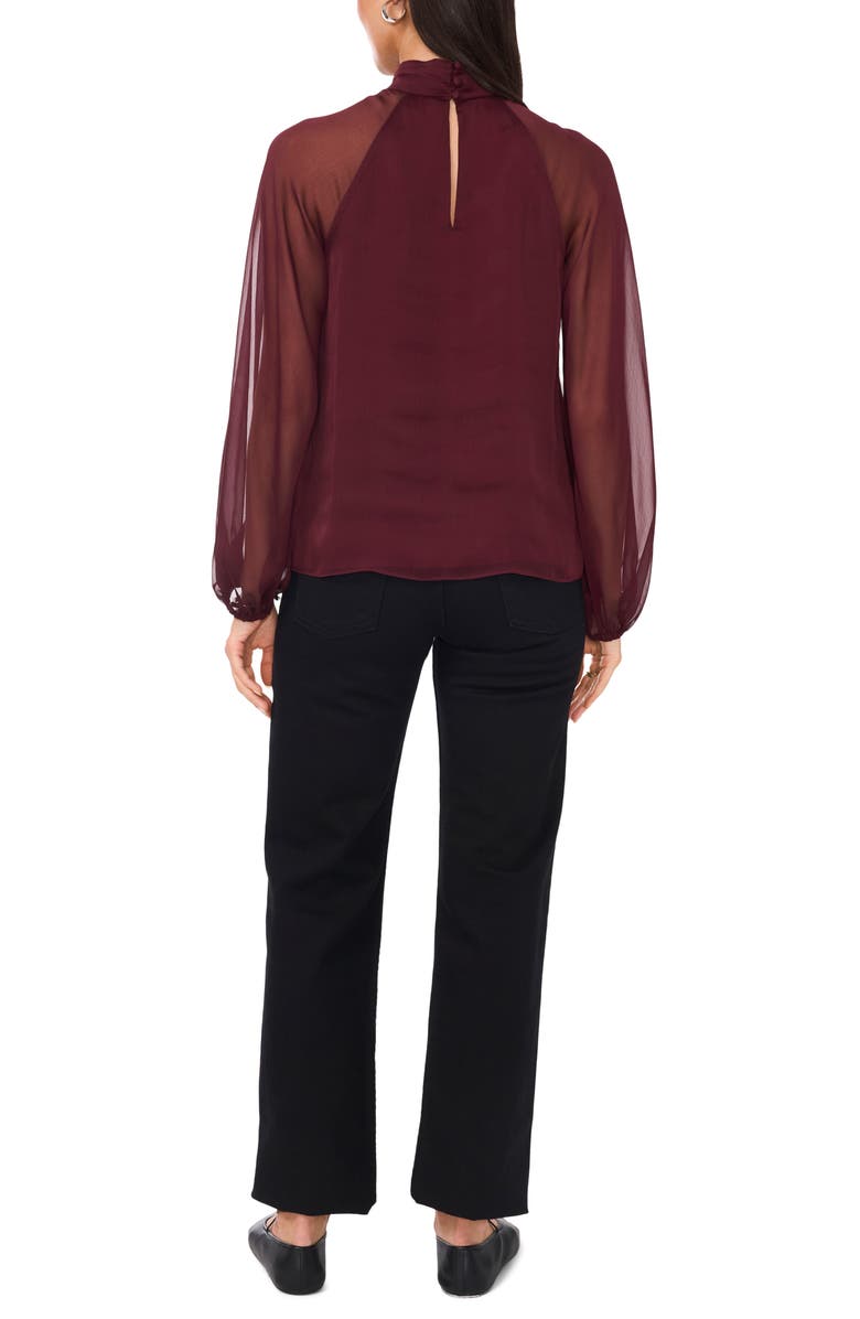 1.STATE Sheer Balloon Sleeve Chiffon Top, Alternate, color, 