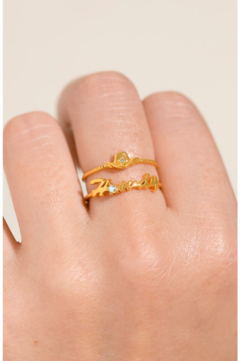 Howdy Partner Set of 2 Rings, Alternate, color, GOLD