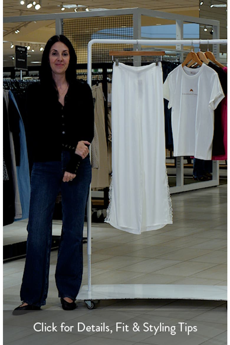 Bridal Bliss Lace Trim Wide Leg Pants video