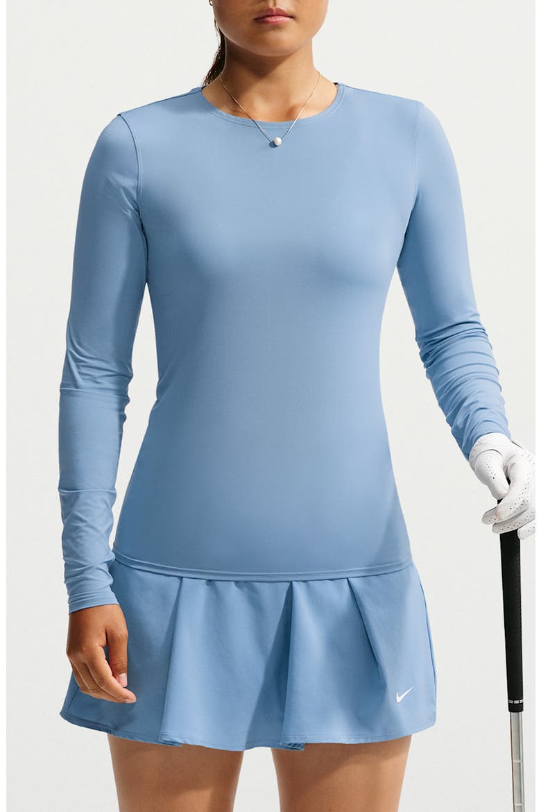 Golf Club Dri-FIT UV Long Sleeve Top, Main, color, WORK BLUE/ WHITE