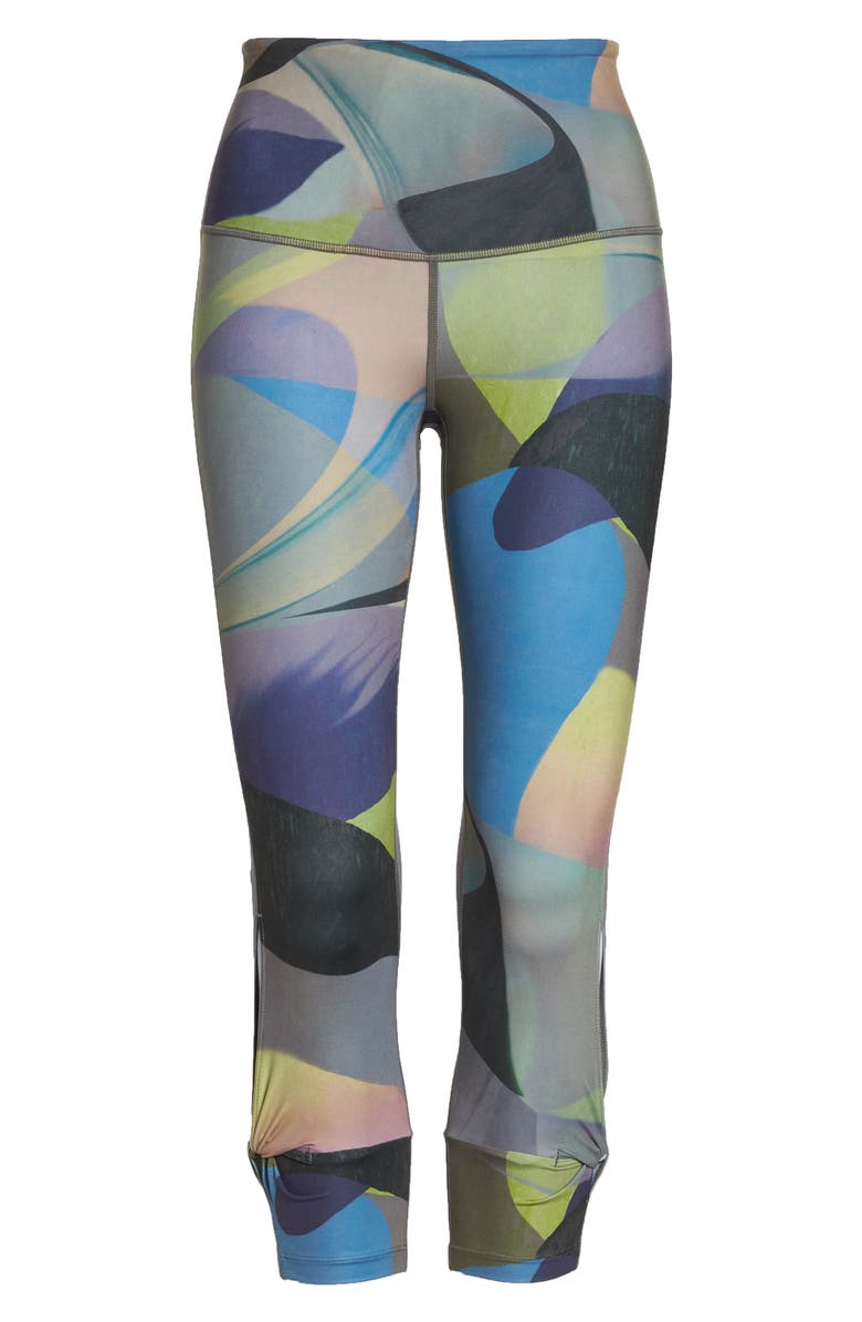 Zella Katya High Waist Abstract Print Recycled Crop Leggings, Alternate, color,