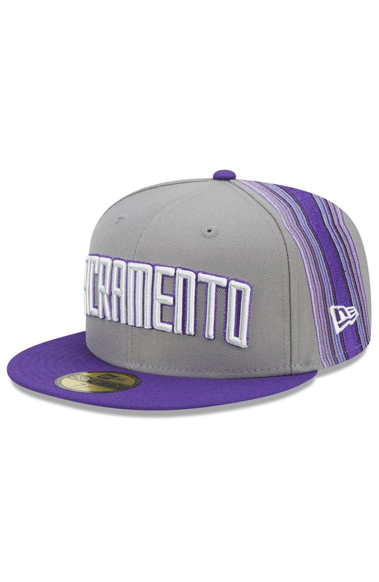 New Era Men's New Era  Purple Sacramento Kings 2022/23 City Edition Official 59FIFTY Fitted Hat, Main, color, 