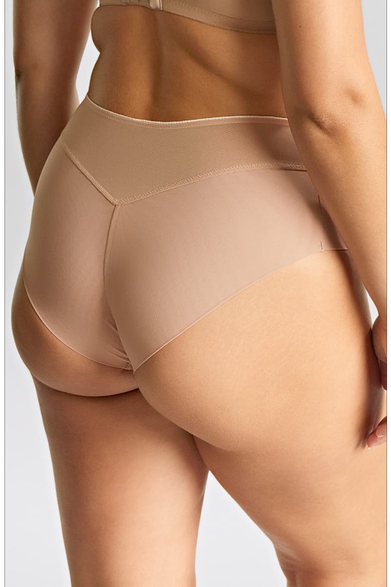 Tango Essence Mesh Cheeky Briefs, Alternate, color, HONEY