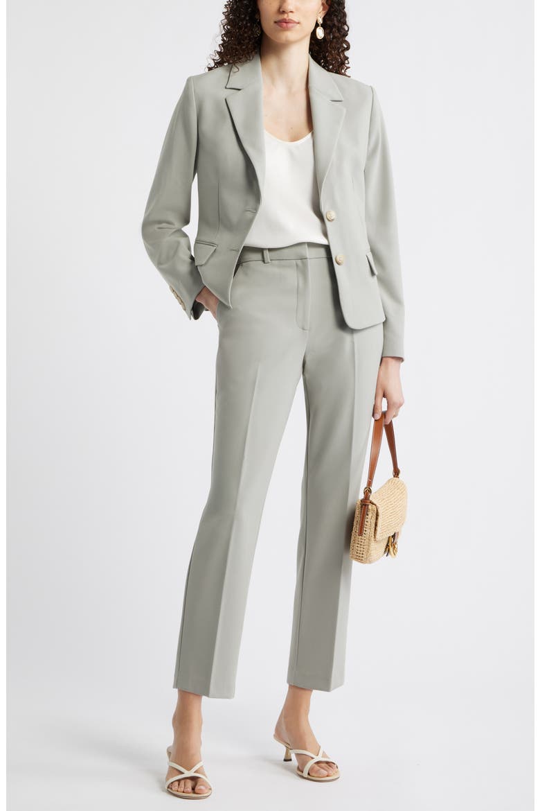 The Lena Slim Cropped Trousers, Alternate, color, GREEN CHAPARRAL