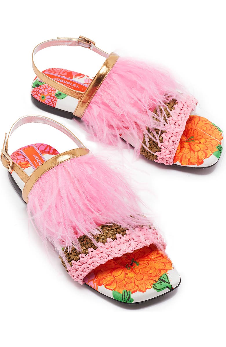 La DoubleJ Medal Sandal Gyn White, Alternate, color, Gyn White