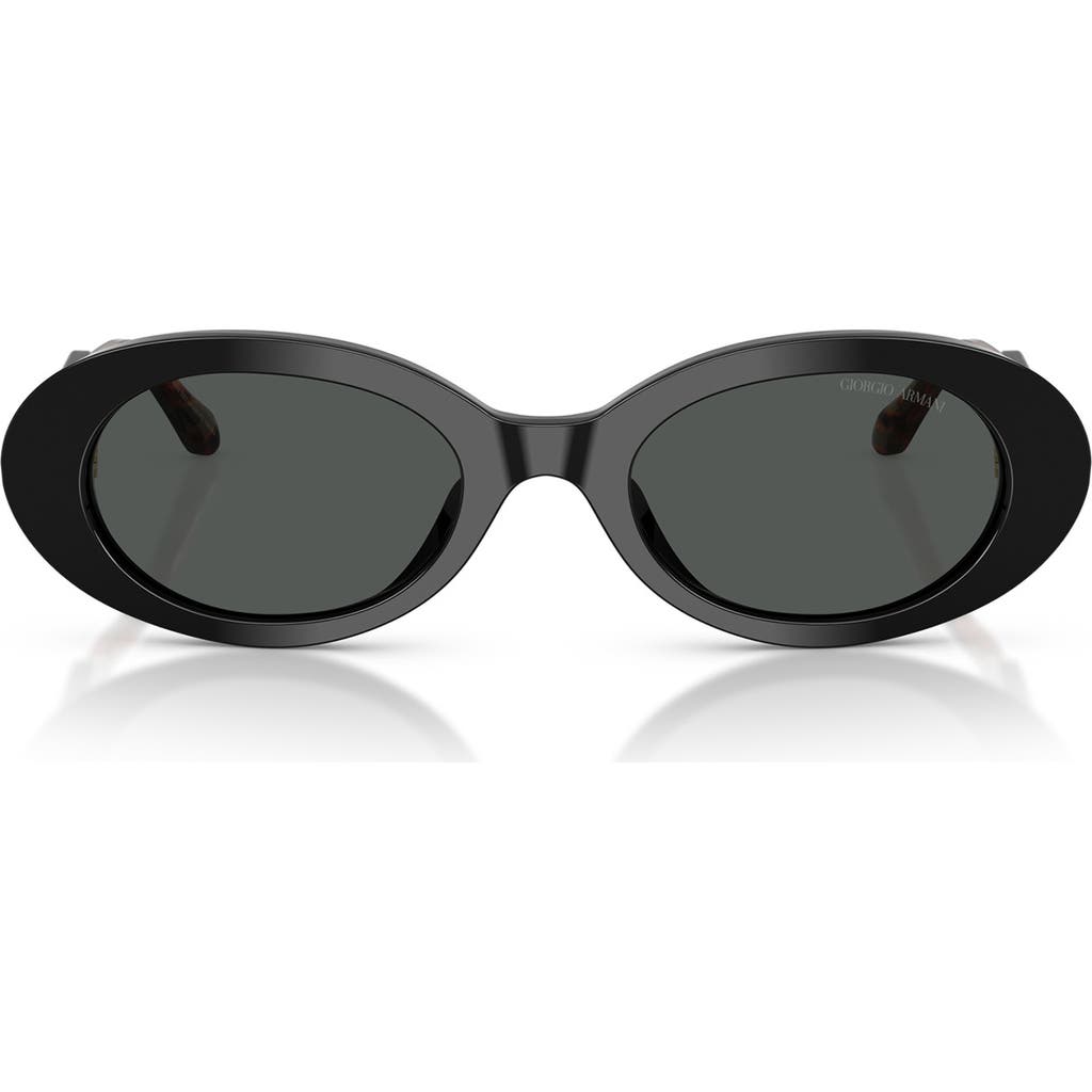 Giorgio Armani 52mm Oval Sunglasses In Black