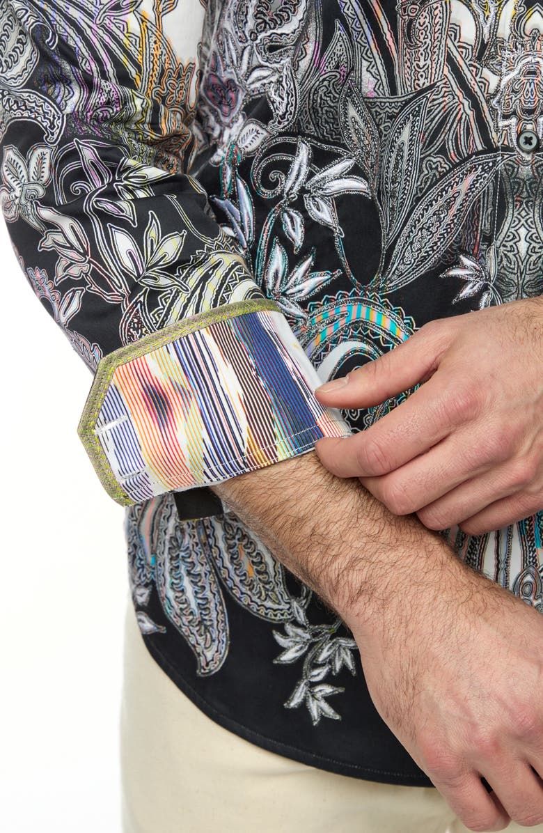 Robert Graham Kinkade Classic Fit Paisley Print Cotton Button-Up Shirt, Alternate, color, 