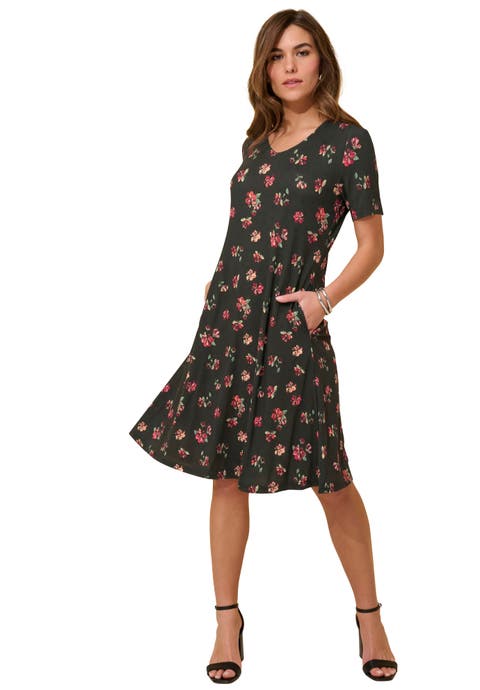 Plus Size Stretch Knit Pocket Swing Dress