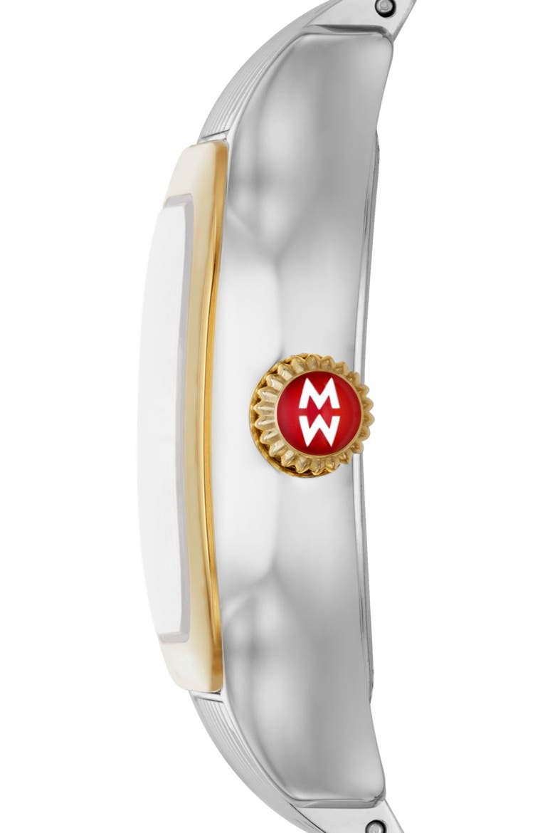 Meggie Diamond Two-Tone Bracelet Watch, 29mm, Alternate, color, SILVER/ GOLD/ ROSE GOLD