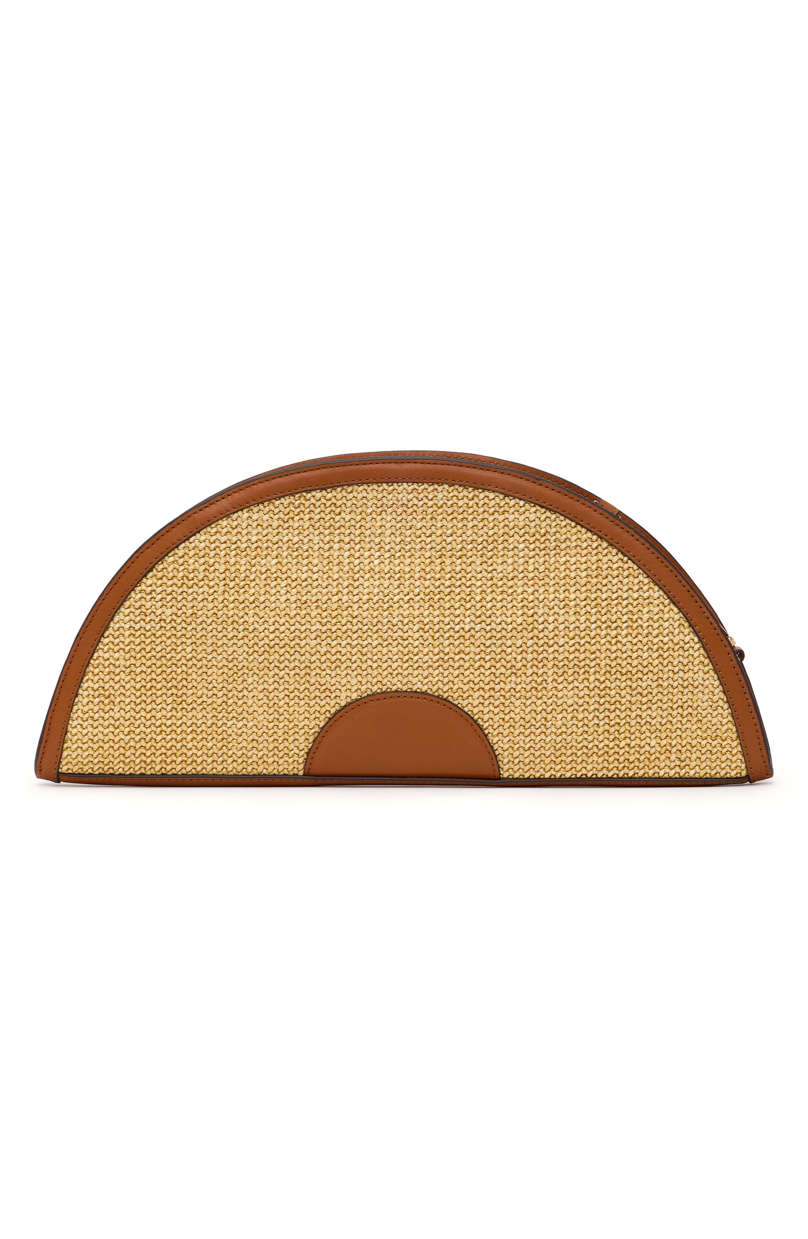 Shelley Clutch, Alternate, color, COCOA RAFFIA/ GOLD