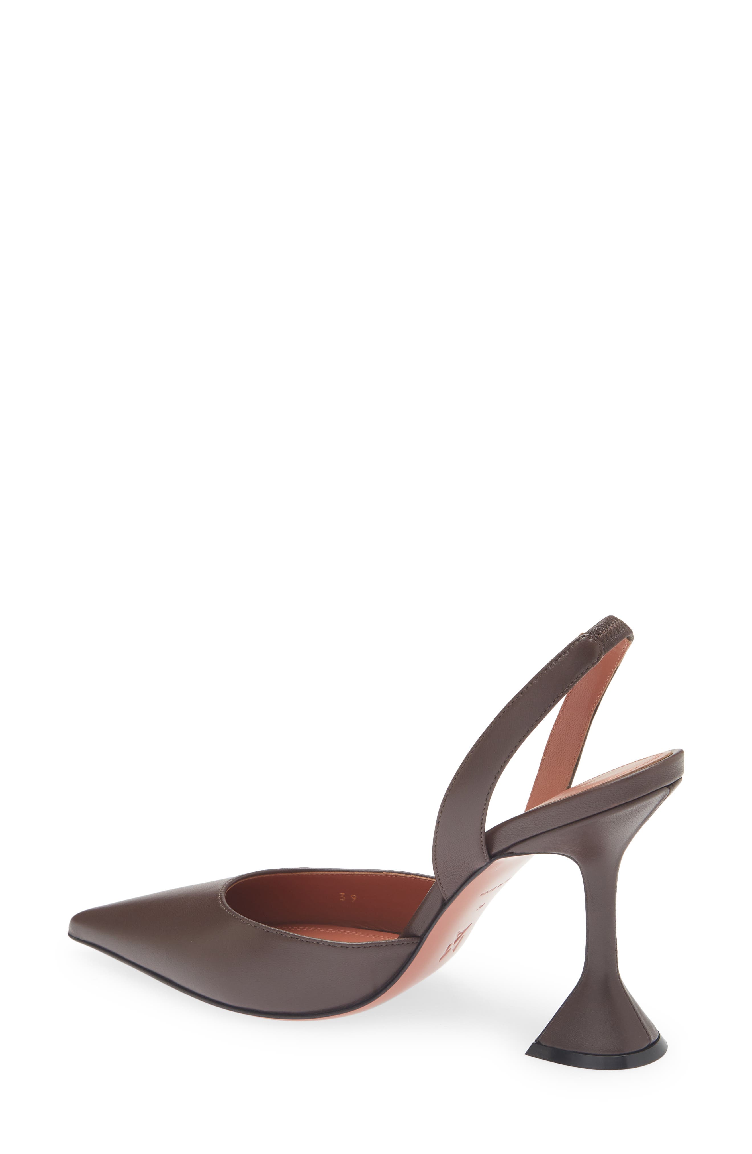 Amina Muaddi Holli Slingback Pump, Alternate, color, Coffee Nappa