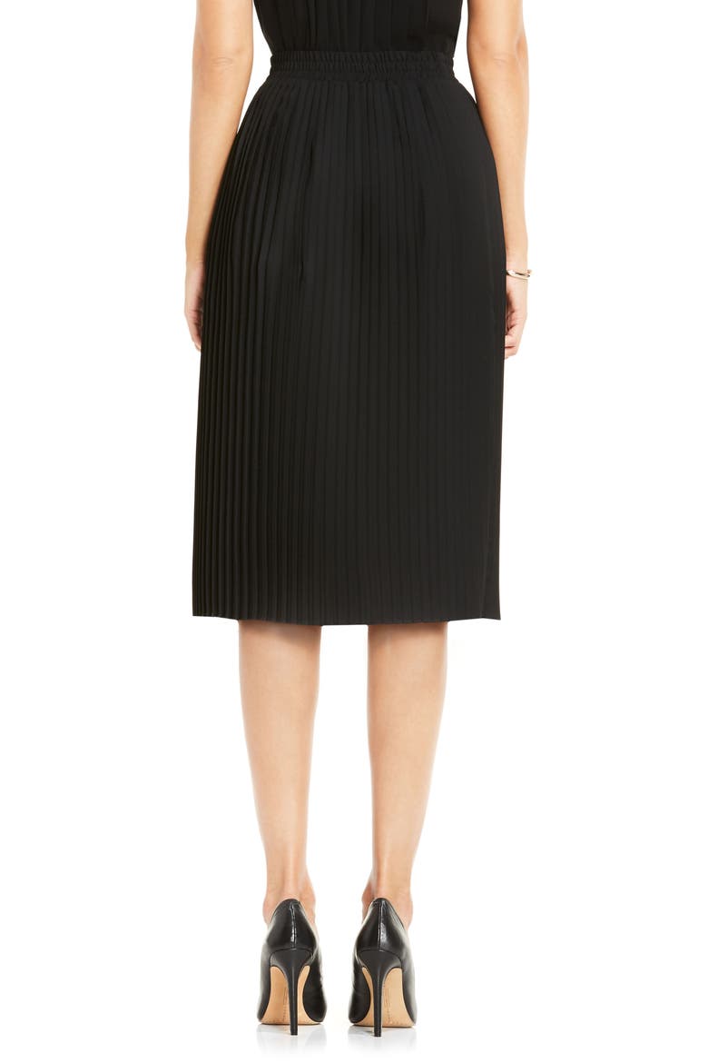 Pleat Midi Skirt, Alternate, color, RICH BLACK