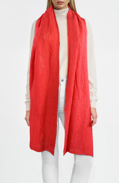 Cashmere Cable Knit Scarf