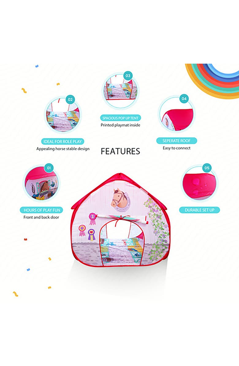 Pop It Up Horse Stable Popup Indoor Playtent, Alternate, color, Multicolored