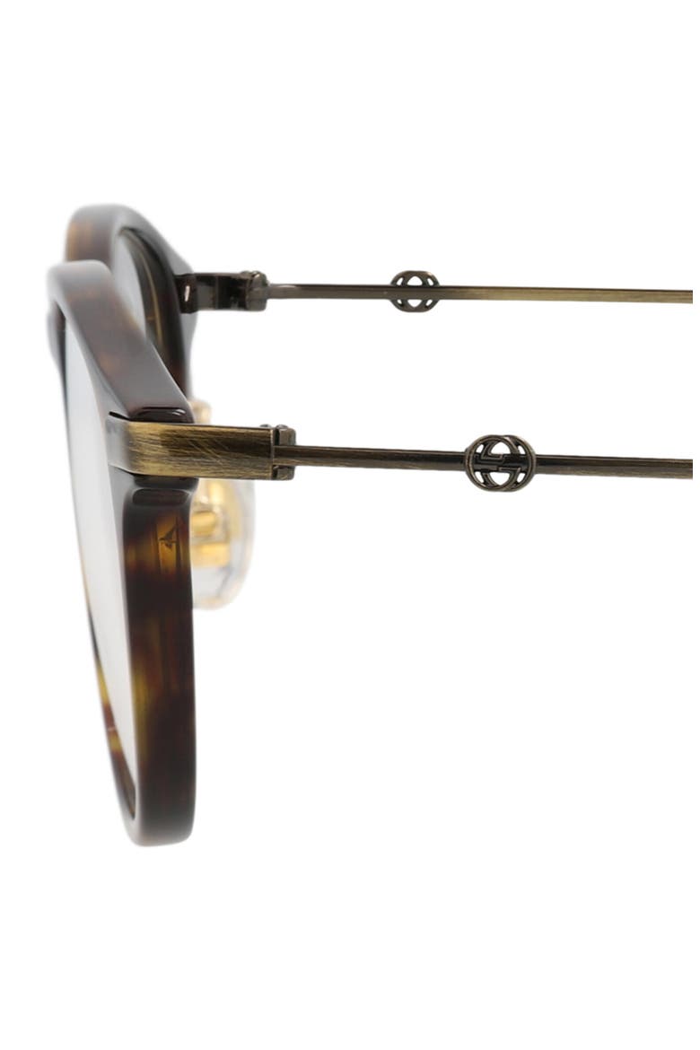 49mm Round Optical Glasses, Alternate, color, HAVANA GOLD TRANSPARENT