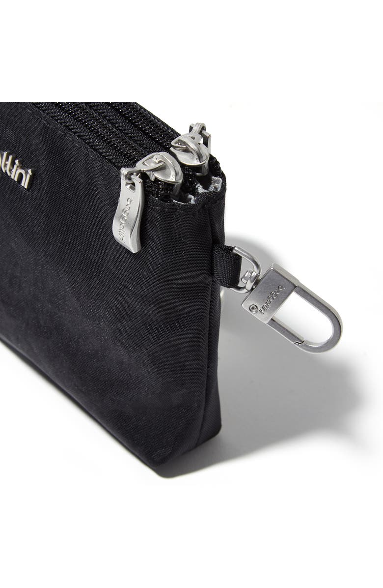 BAGGALLINI On the Go Daily RFID Zip Pouch, Alternate, color, Black Cheetah Emboss