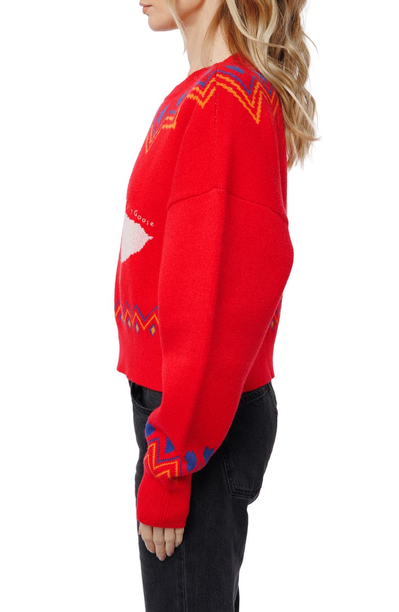 CIEBON Neve Jacquard Sweater, Alternate, color, Red