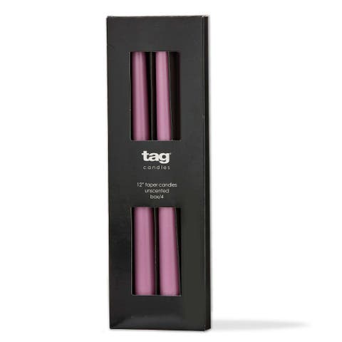 Color Studio Traditional Taper Unscented Candle Set Lilac