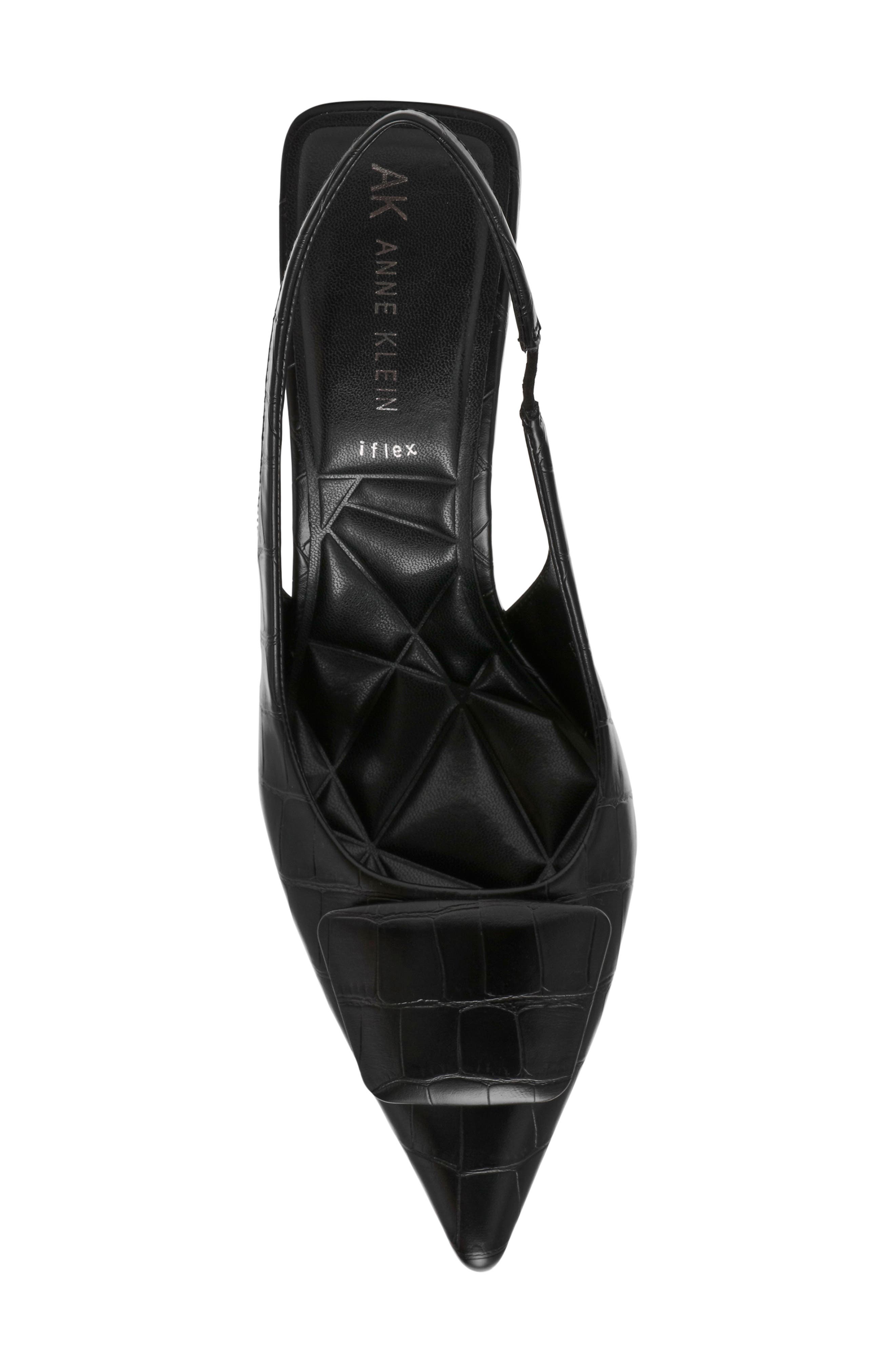 Anne Klein Ilani Slingback Pump, Alternate, color, Black Croco Pu