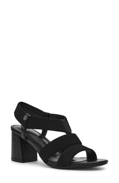 Robenia Woven Banded Block Heel Sandal (Women)