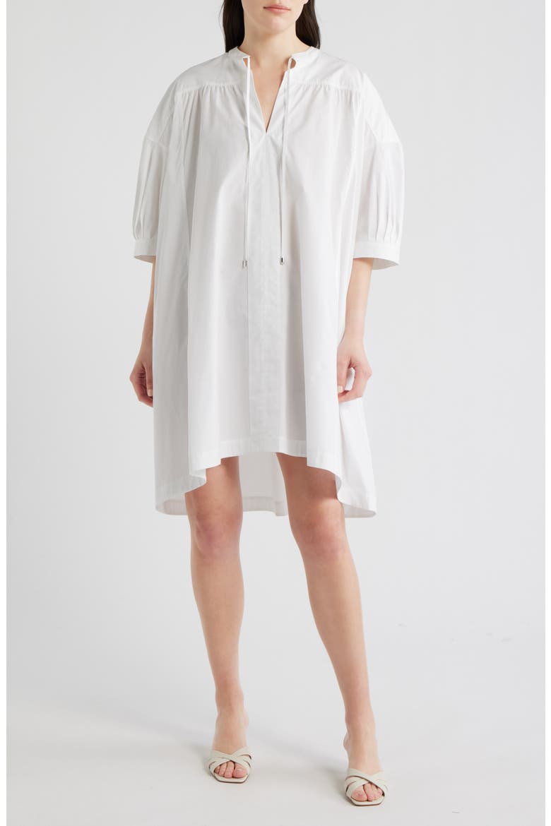 Dollana Oversize Cotton Shift Dress, Main, color, BRIGHT WHITE