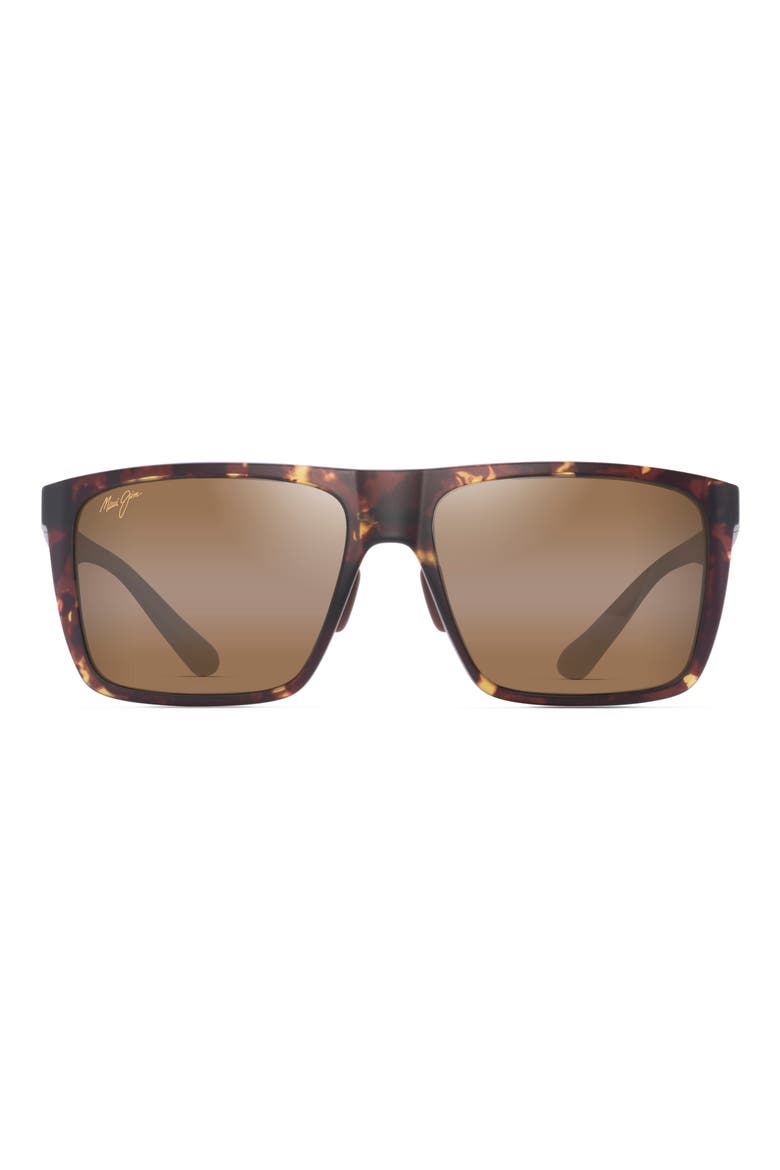 Honokalani 57mm PolarizedPlus2® Square Sunglasses, Main, color, BROWN