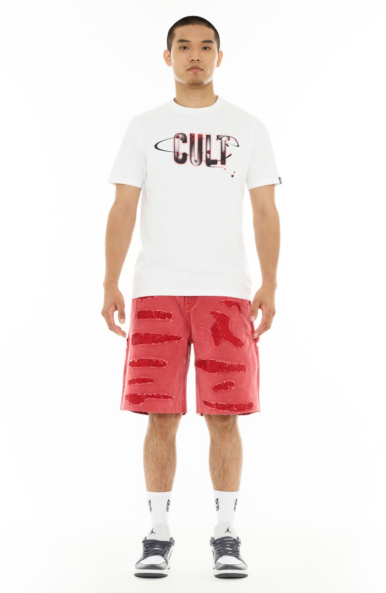 Cult of Individuality Grunge Carpenter Denim Shorts, Alternate, color,