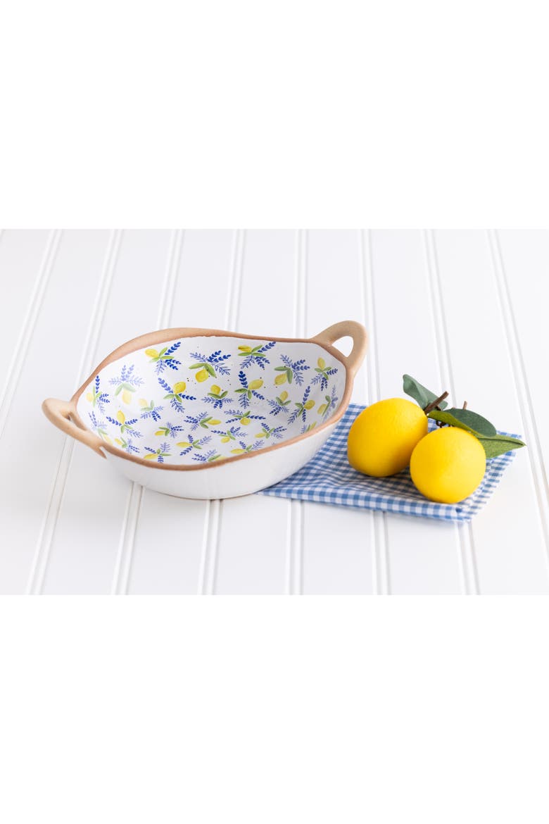 Ceramic Citrus Bowl Multicolored for Spring Serving and Entertaining, Alternate, color, Beige