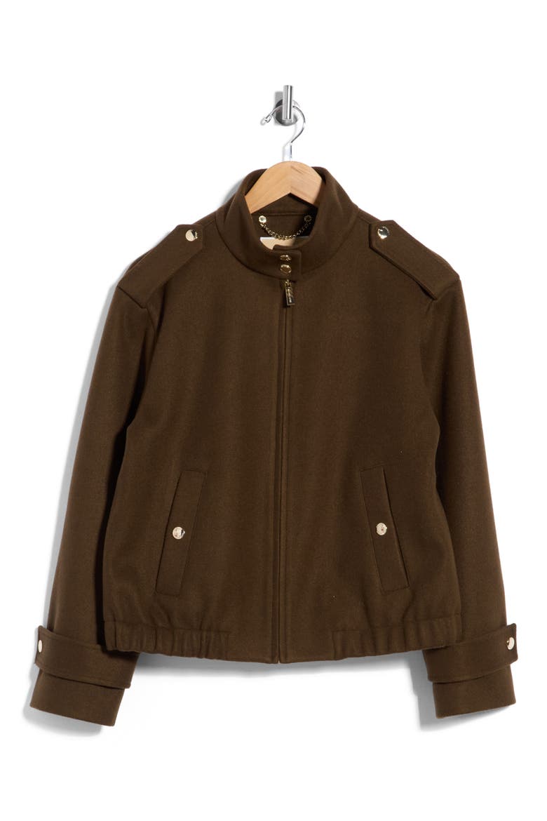Faux Wool Bomber Jacket, Alternate, color, DUFFLE