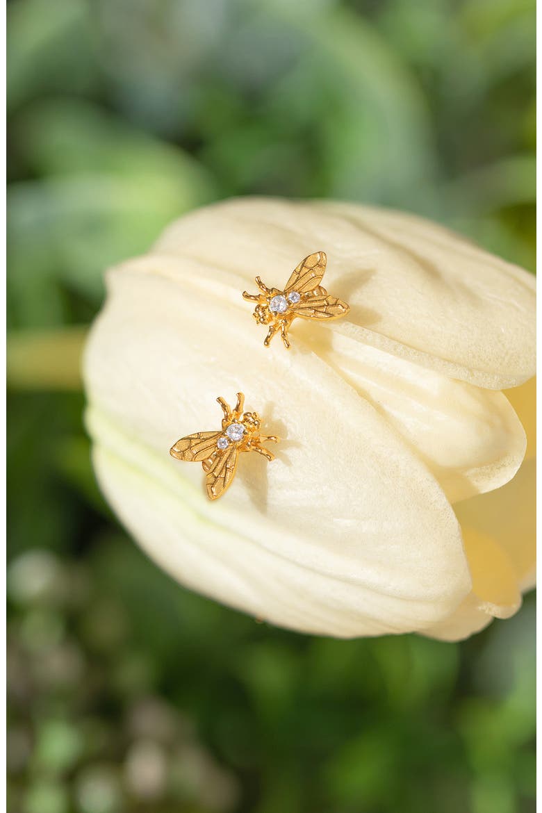 Shoo Fly Stud Earrings, Alternate, color, GOLD