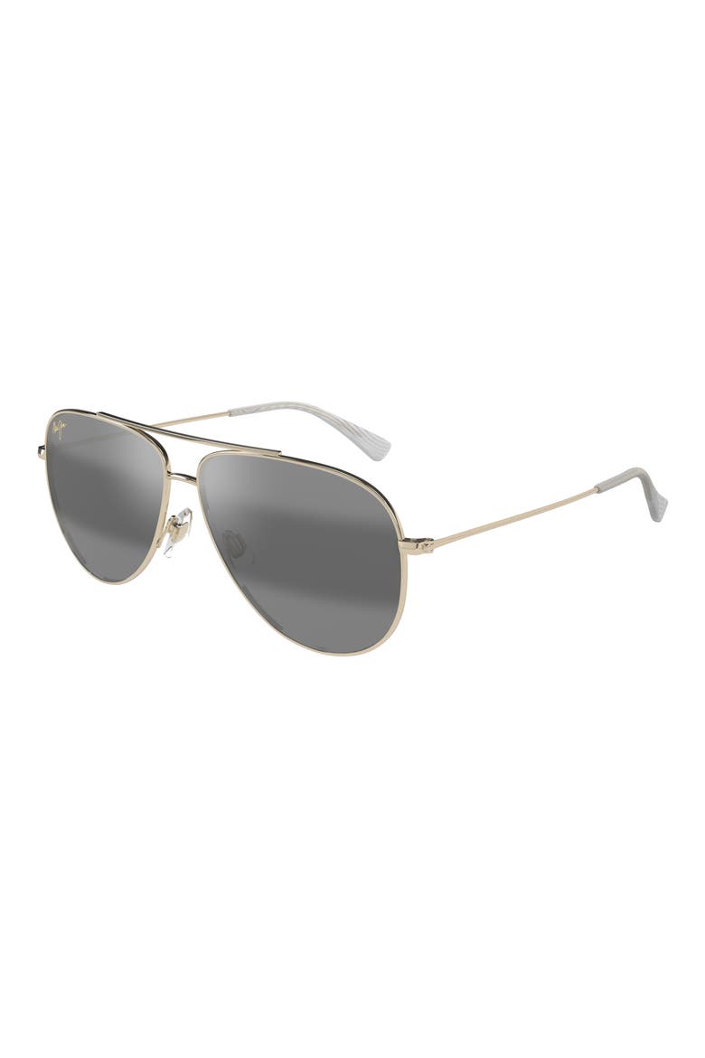 Hauoli XL 62mm Polarized Oversize Aviator Sunglasses, Alternate, color, GOLD/ NEUTRAL GREY
