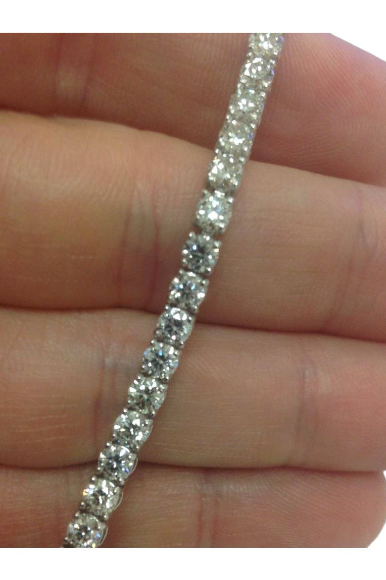 7 Ct T.W. Round Lab Grown Diamond Tennis Bracelet 14K Gold 7", Alternate, color, 14k White Gold