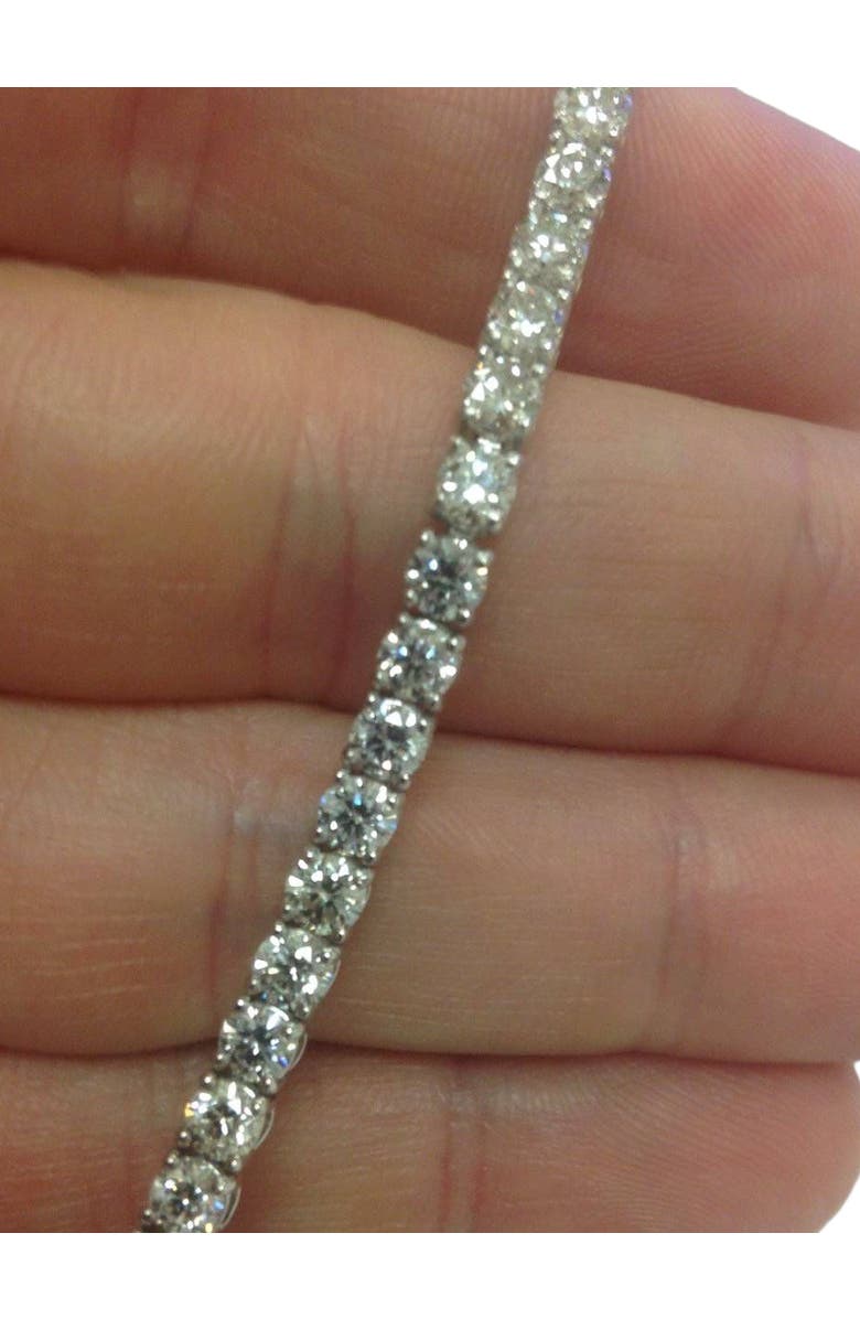 Bliss Diamond 7 Ct T.W. Round Lab Grown Diamond Tennis Bracelet 14K Gold 7", Alternate, color, 14K White Gold
