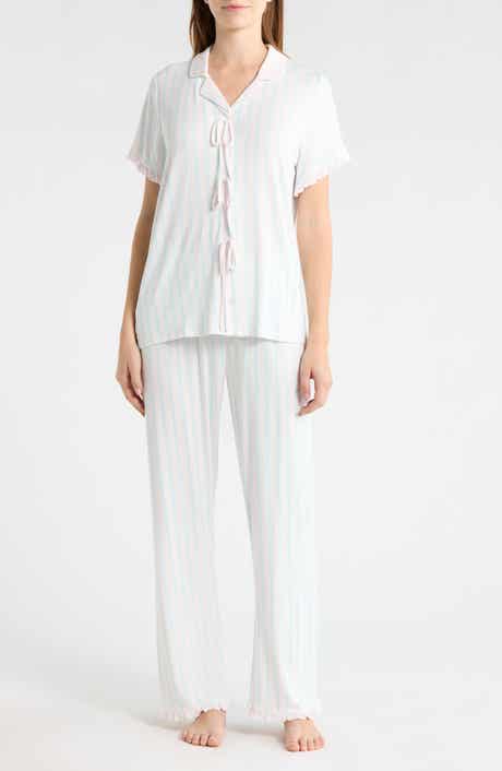 Bow Detail Stripe Pajamas