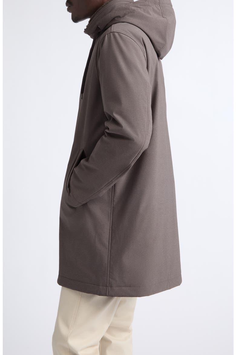 Comfort Stretch Longline Parka with Removable Hood, Alternate, color, 8800 CHOCOLATE BROWN