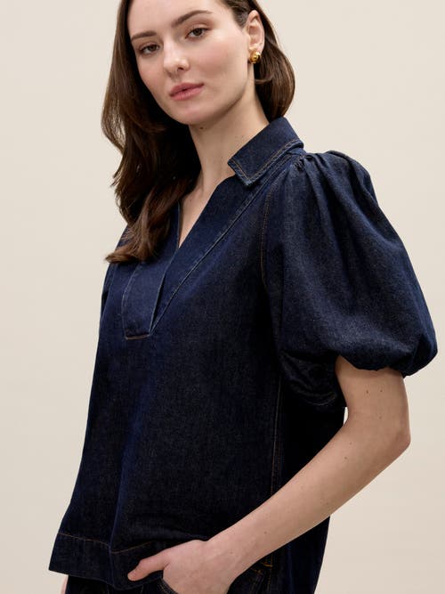 REBECCA TAYLOR REBECCA TAYLOR GABRIELLE DENIM BLOUSE