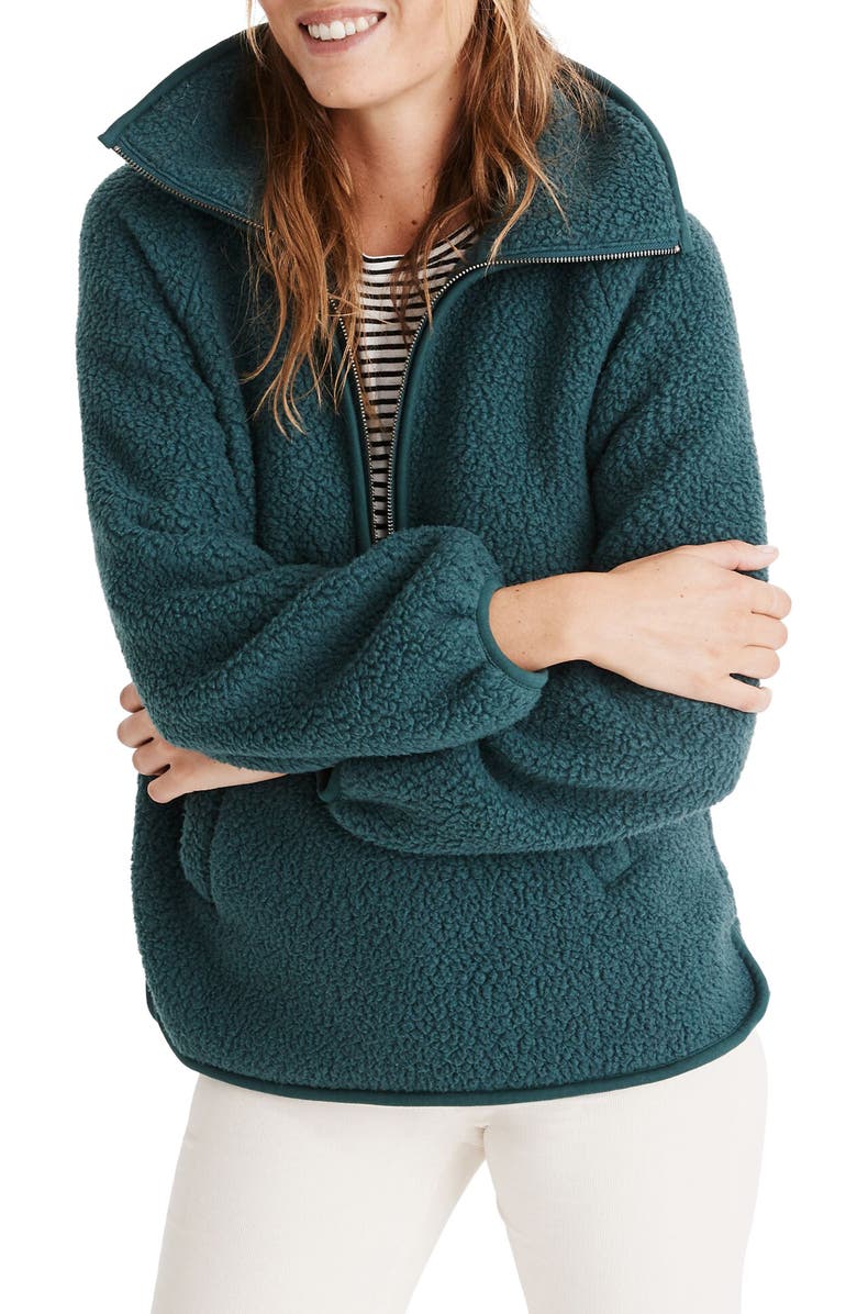 Madewell Recycled Polartec<sup>®</sup> Fleece Pullover Jacket, Main, color, 