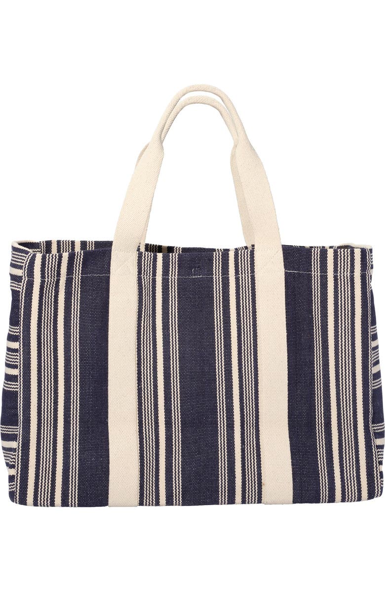 Faherty dune stripe beach tote, Alternate, color, Peacoat