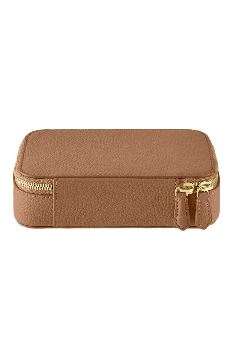 MAISON de SABRÉ Leather Jewellery Case, Alternate, color, Sandstone Brown