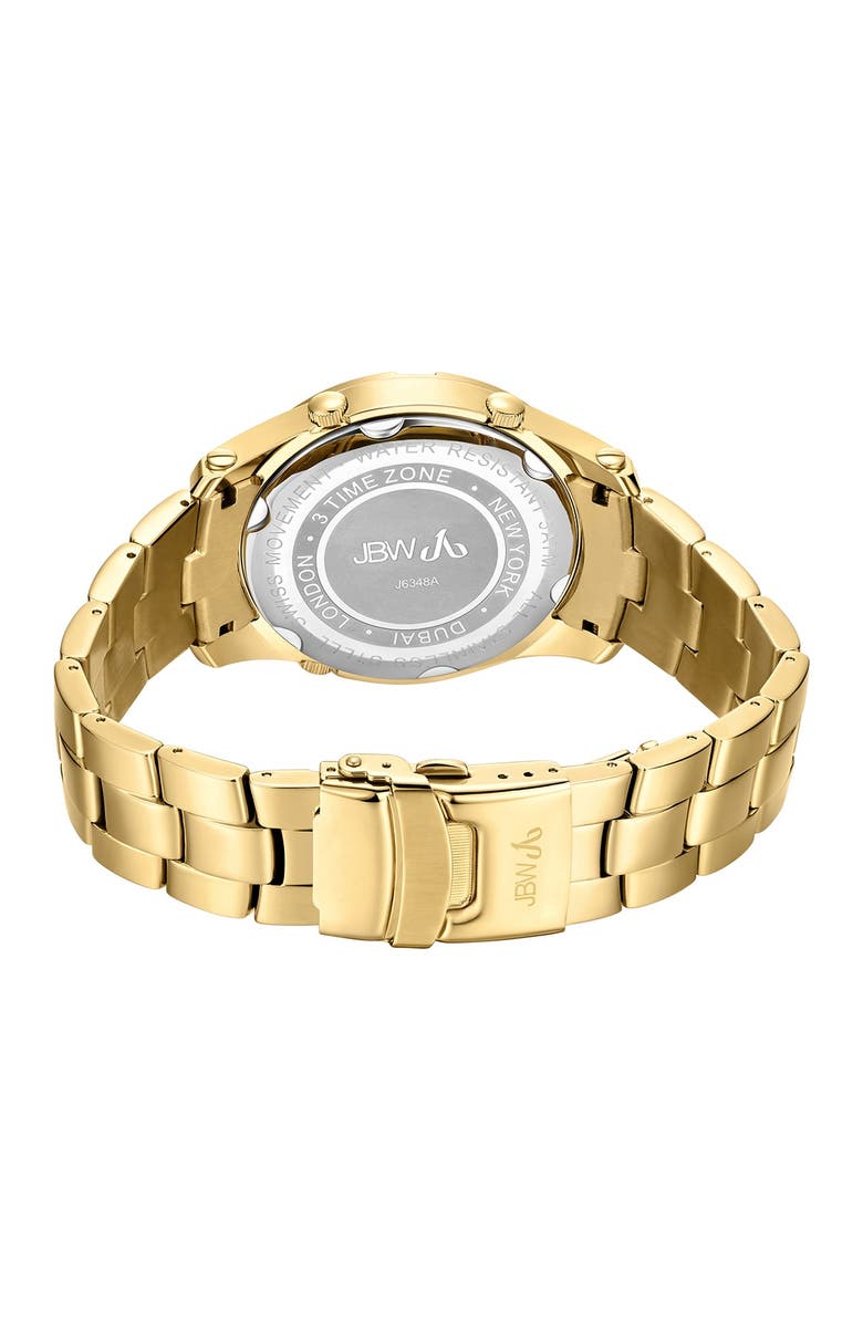 JBW Jet Setter III Diamond Bracelet Watch, 46mm, Alternate, color, Gold