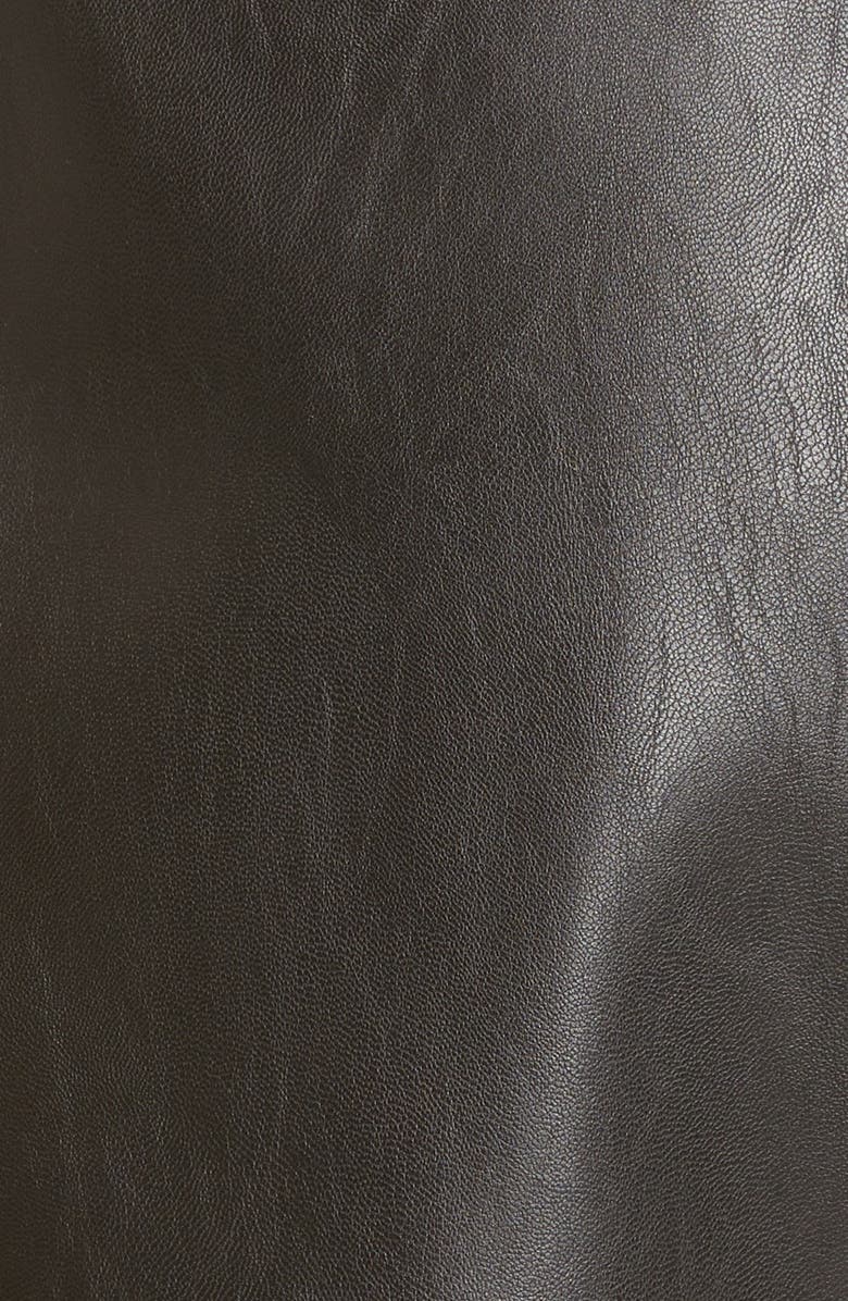 PAIGE Viviette Faux Leather Shorts, Alternate, color, Black