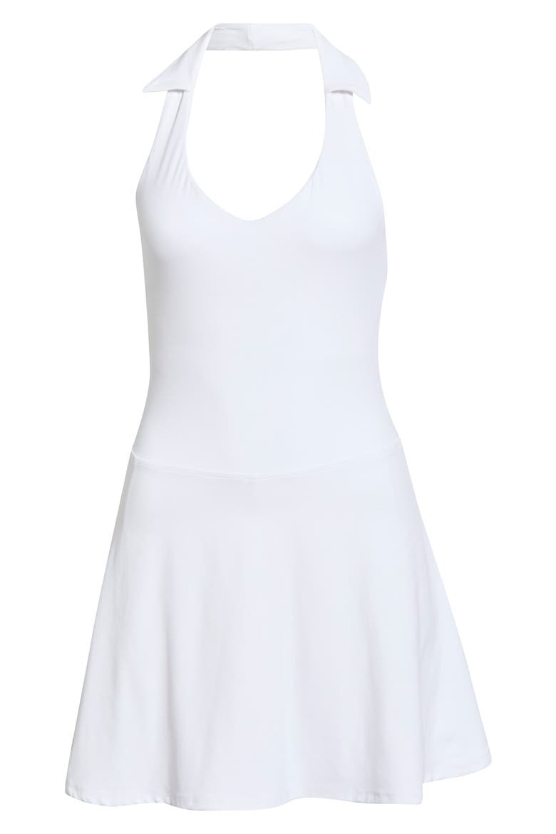 Studio Polo Halter Dress, Alternate, color, WHITE
