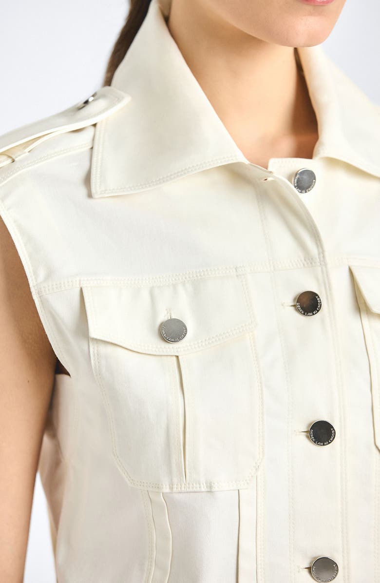 Derek Lam 10 Crosby Illiana Stretch Cotton Blend Utility Vest, Alternate, color, 