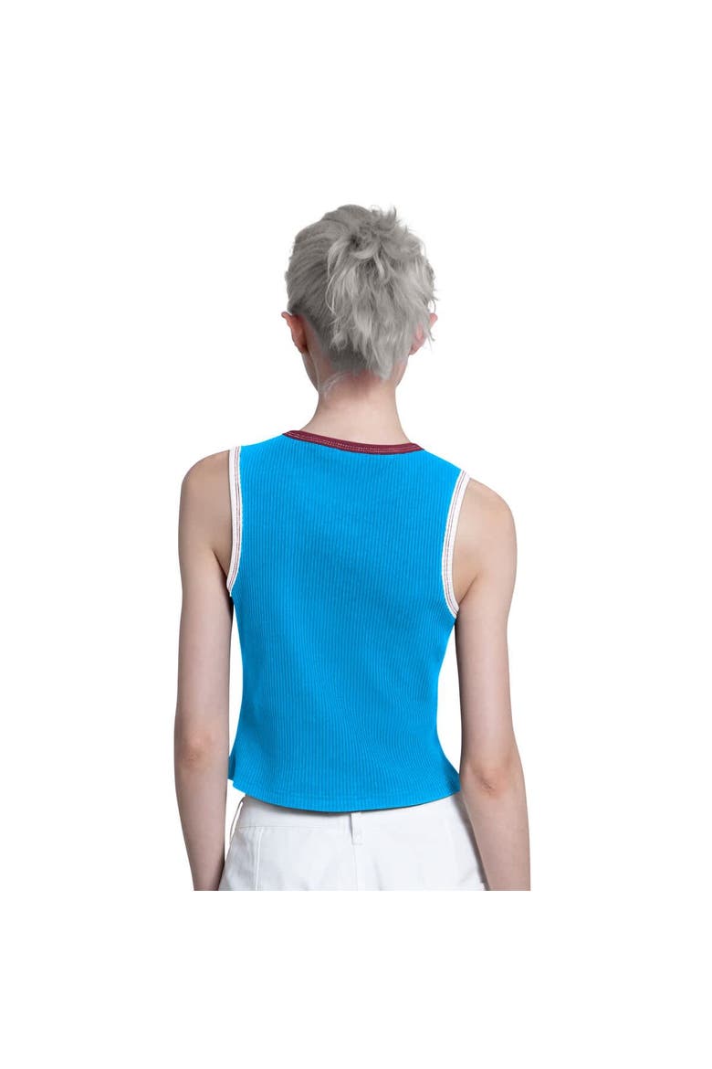 Women's Starter  Light Blue Philadelphia Phillies Cooperstown Play the Ball Crop Tank Top, Alternate, color, Light Blue