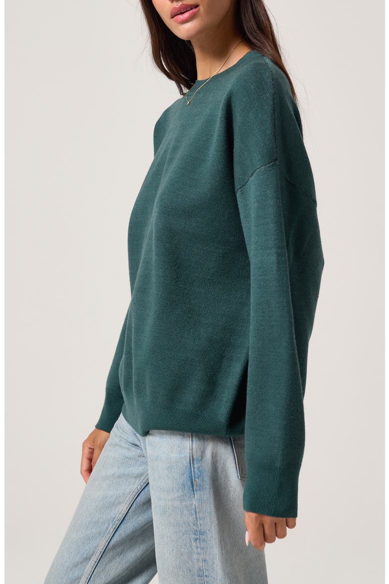 Sundrifter Banks Cotton Sweater, Alternate, color, EVERGREEN
