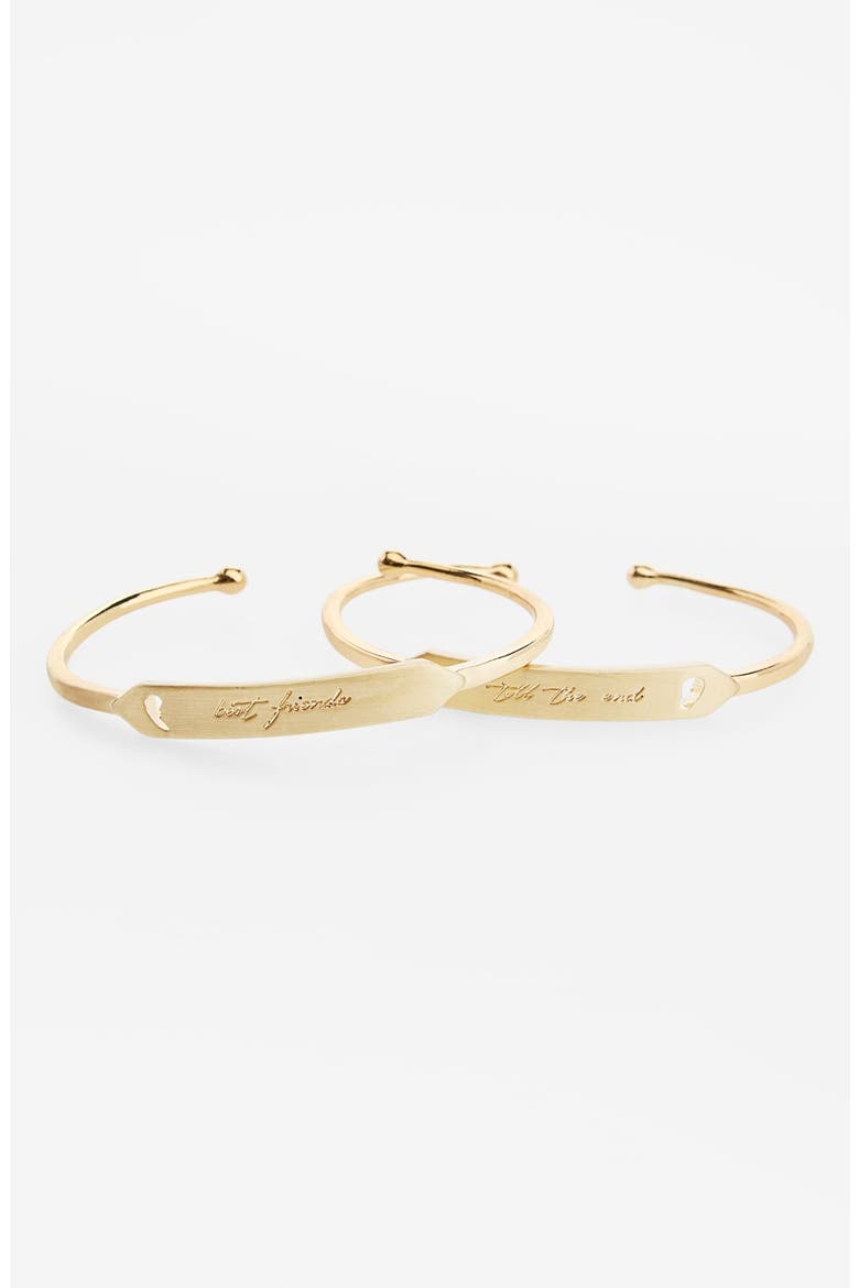 'Best Friend' Cuffs, Main, color, GOLD