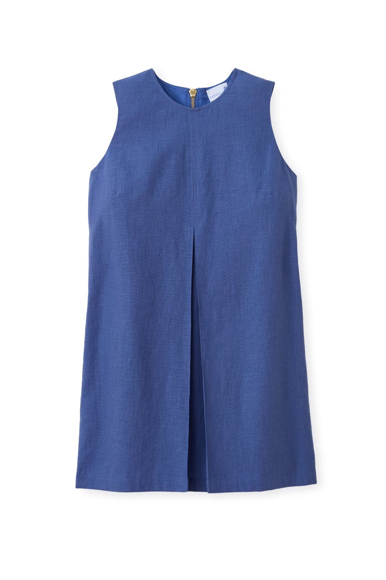 Fiona Linen Shift Dress, Alternate, color, Coastal Indigo