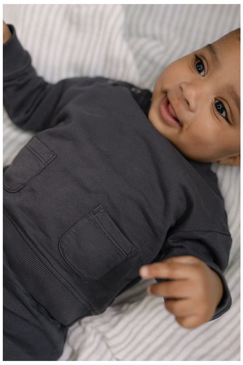 Organic Cotton French Terry Sweatshirt, Alternate, color, INK BLUE