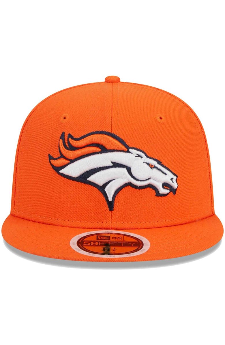 New Era Youth New Era Orange Denver Broncos Main 59FIFTY Fitted Hat, Alternate, color, Orange
